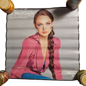 Crystal‎ Gayle Miss the Mississippi 23x23 Promo Poster Vintage 1979 CBS Country